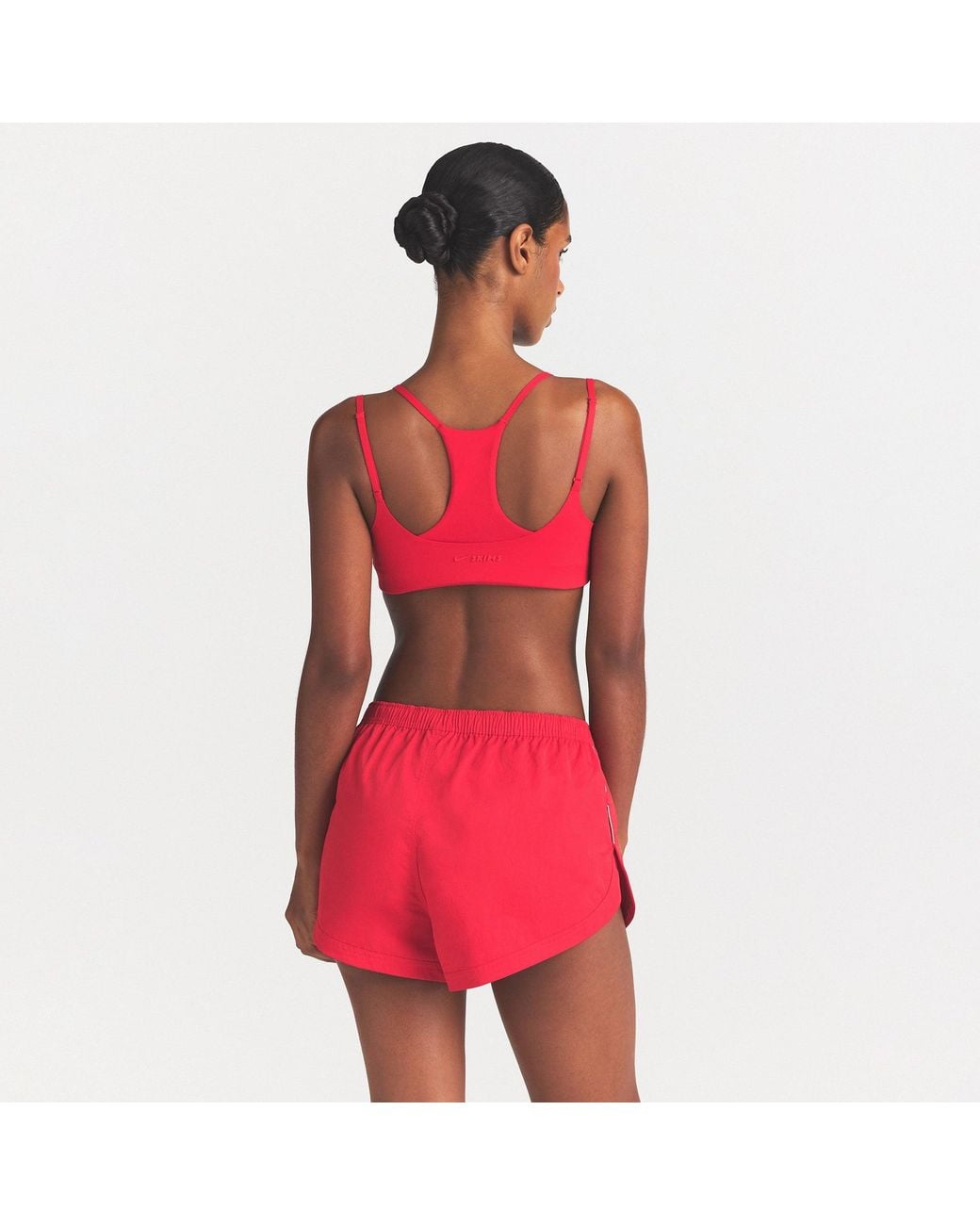 Skims Red Double Strap Triangle Bra