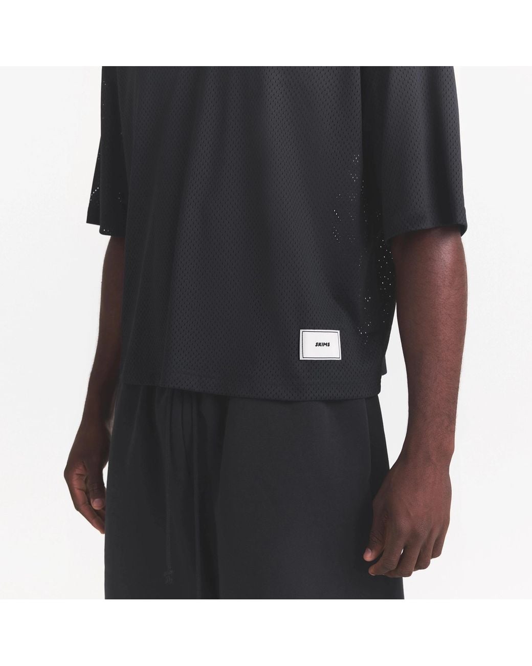 Skims Black Cropped Jersey for men