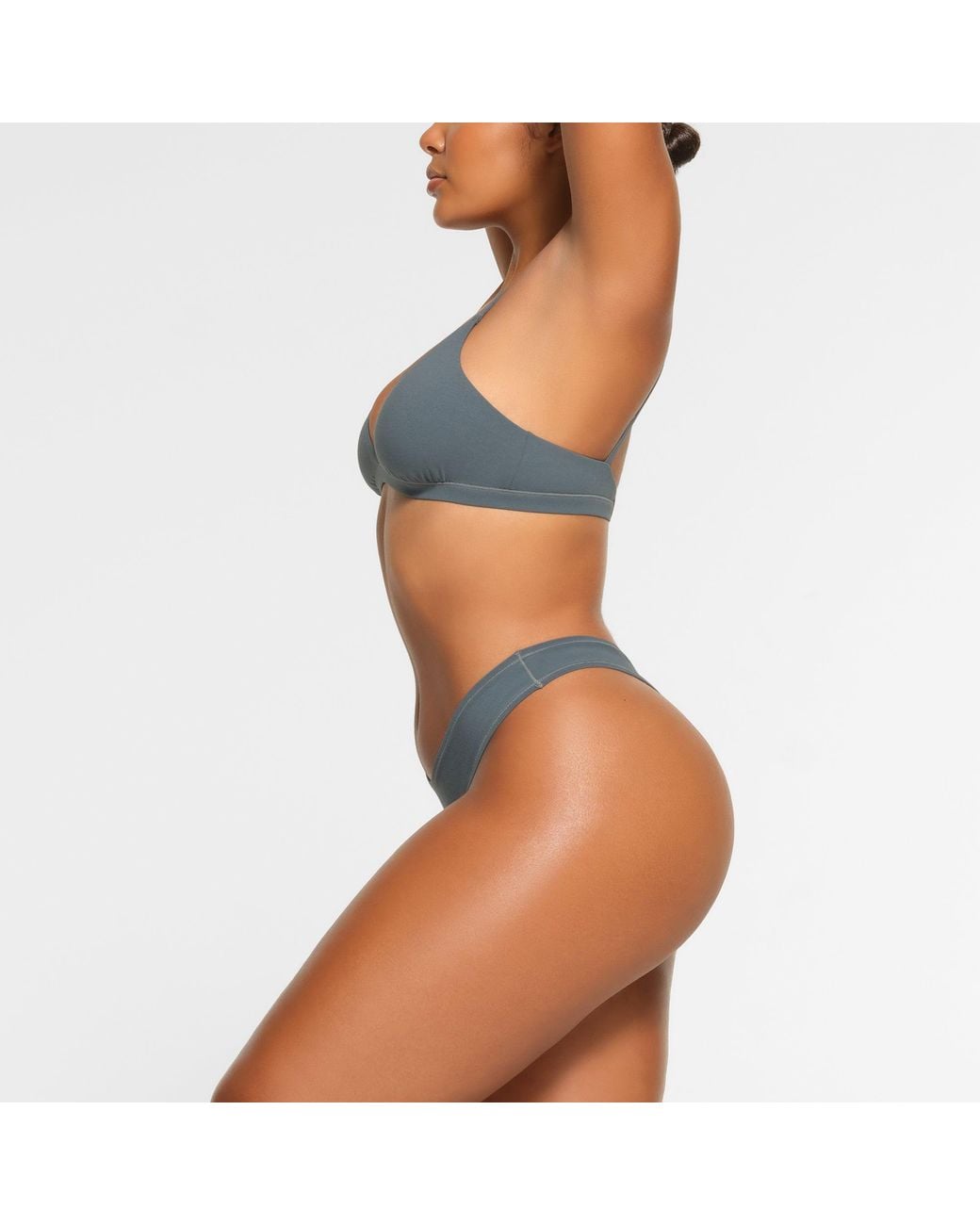 Skims Gray Dipped Thong