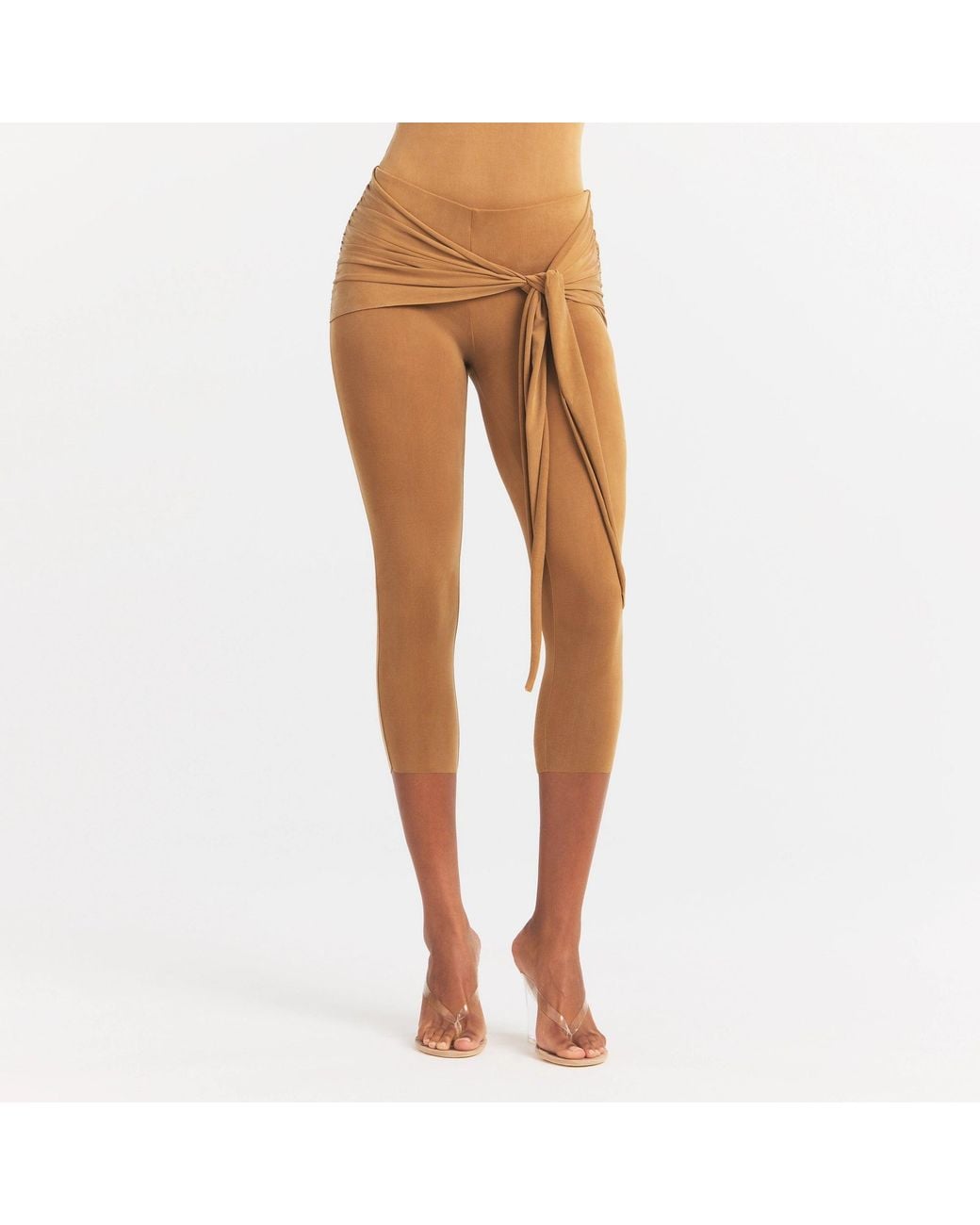 Skims White Wrap Capri
