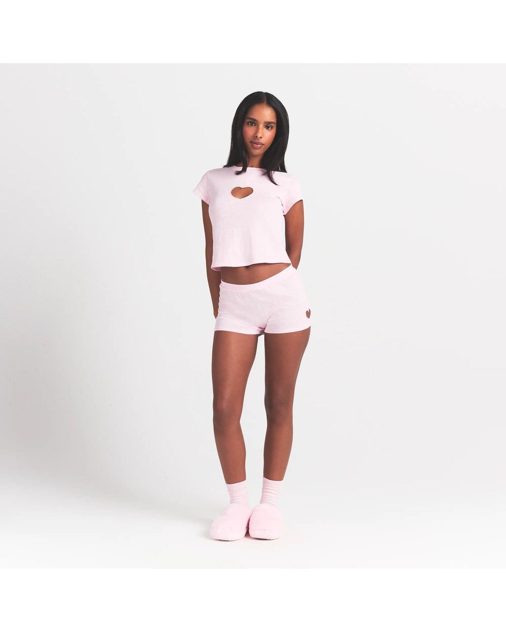 Skims Heart Micro Short in Pink | Lyst
