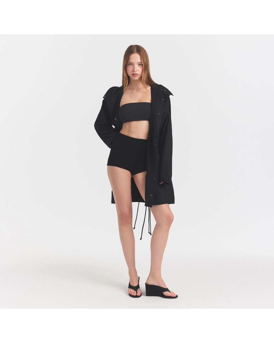 Skims Black Oversized Anorak