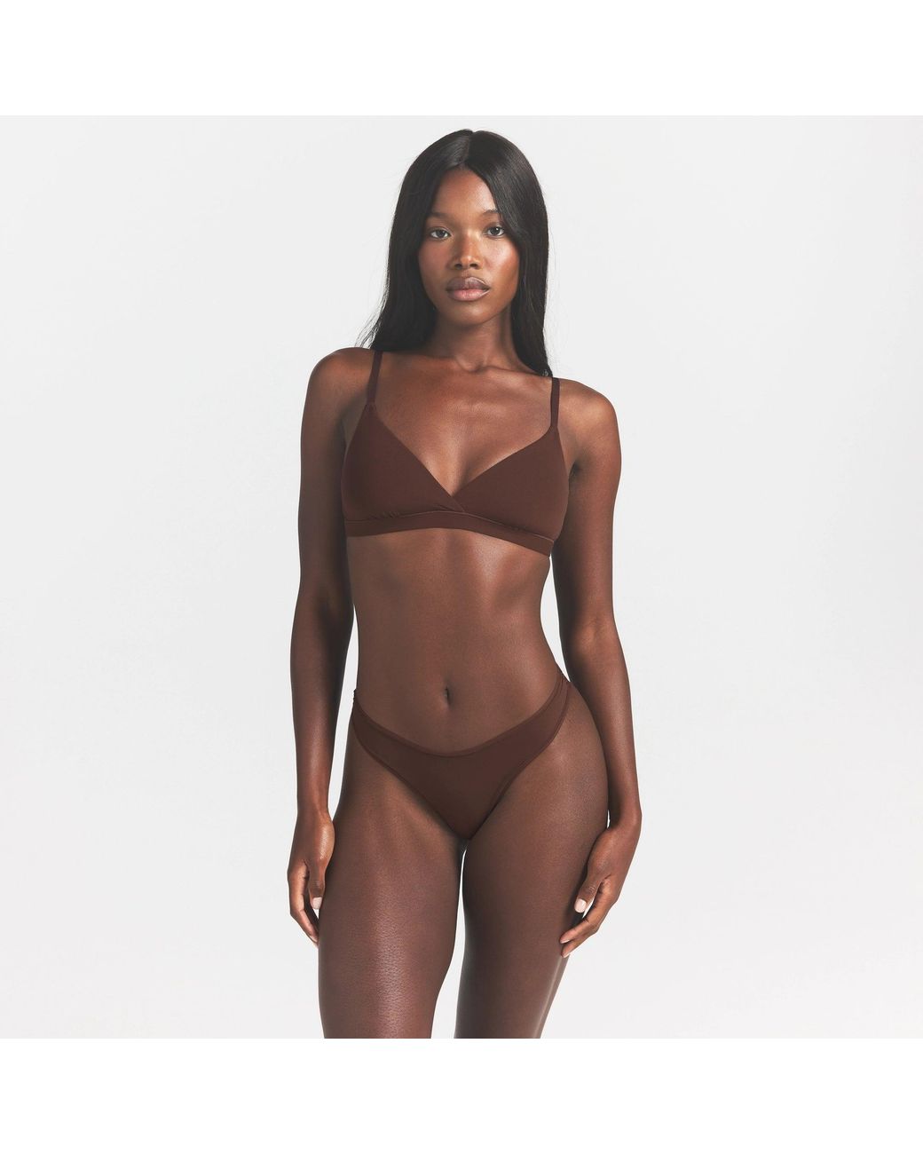 Skims Brown Fits Everybody Crossover Bralette