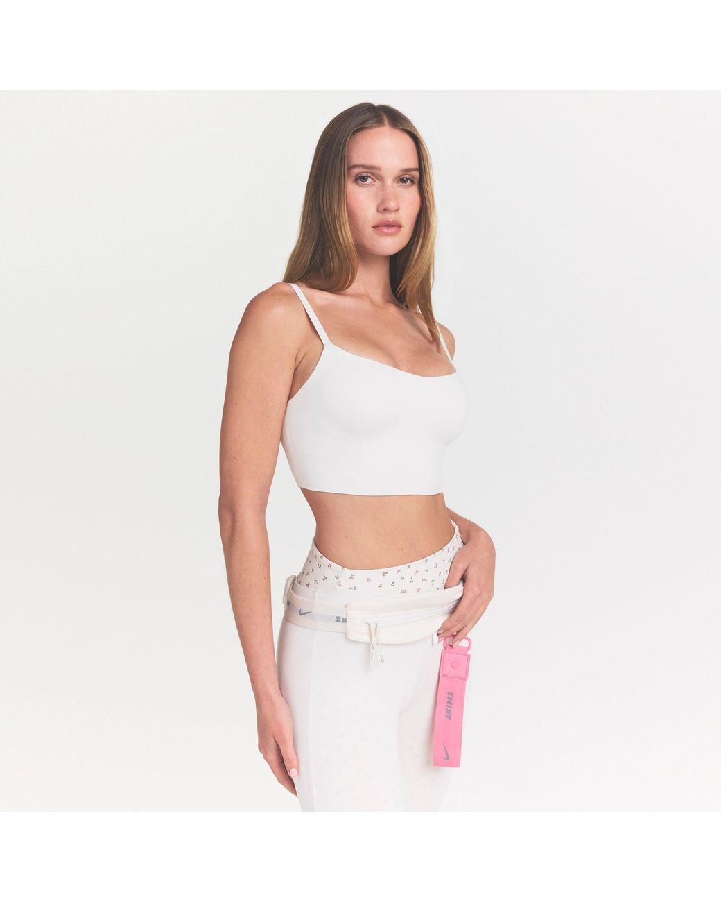 Skims White Cami Bra Top