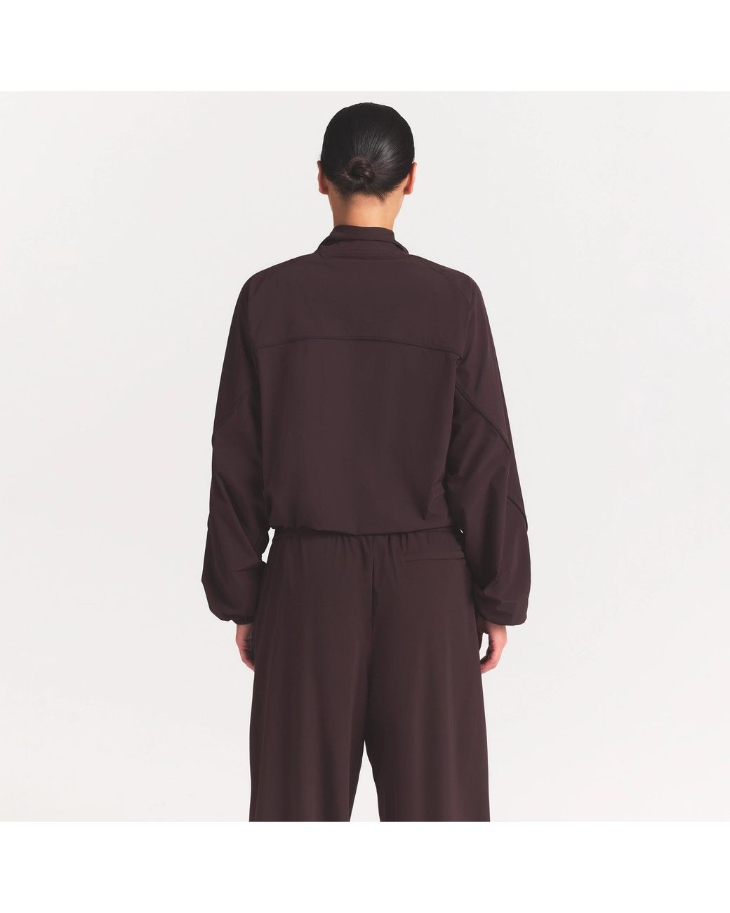 Skims Black Oversized Track Jacket