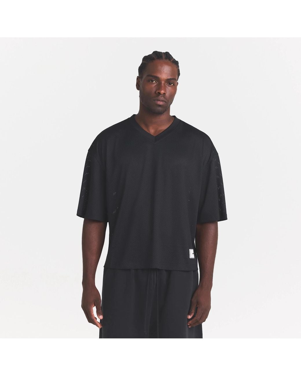 Skims Black Cropped Jersey for men