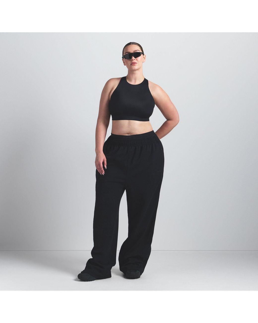 Skims Black High Neck Bra