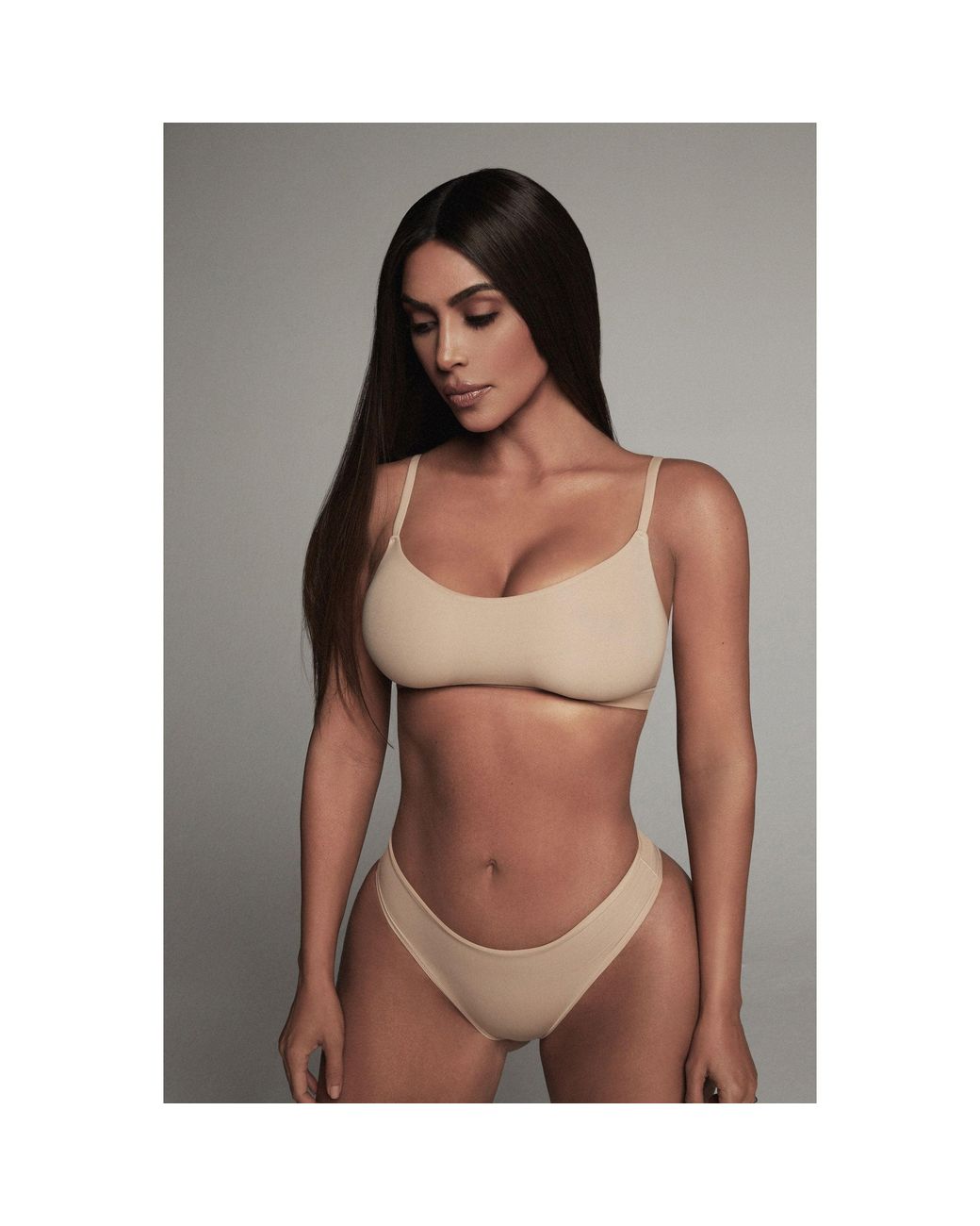 Skims Brown Fits Everybody Dipped Front Thong