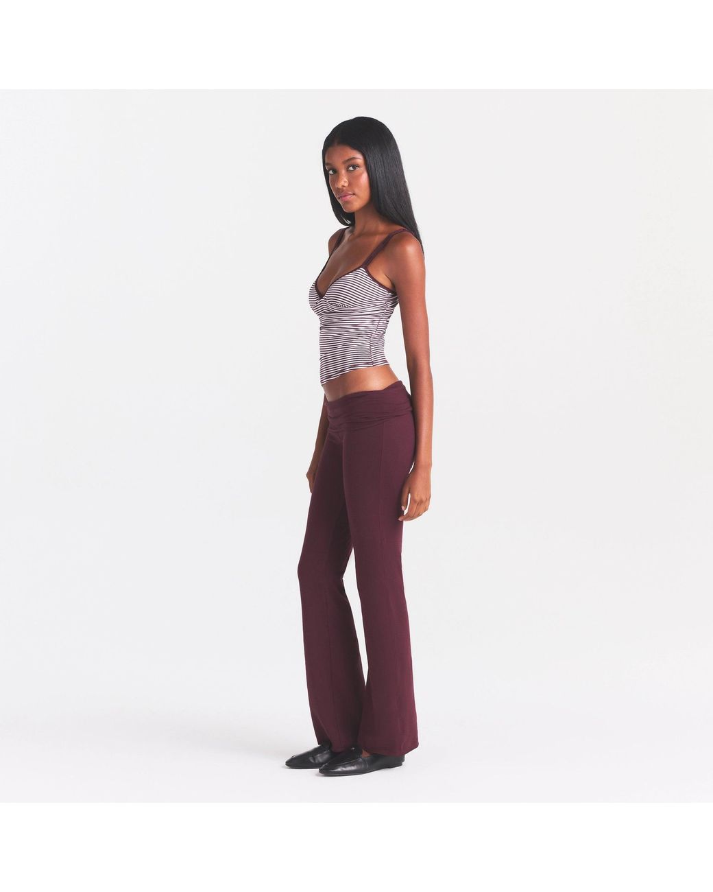 Skims Purple Foldover Pant