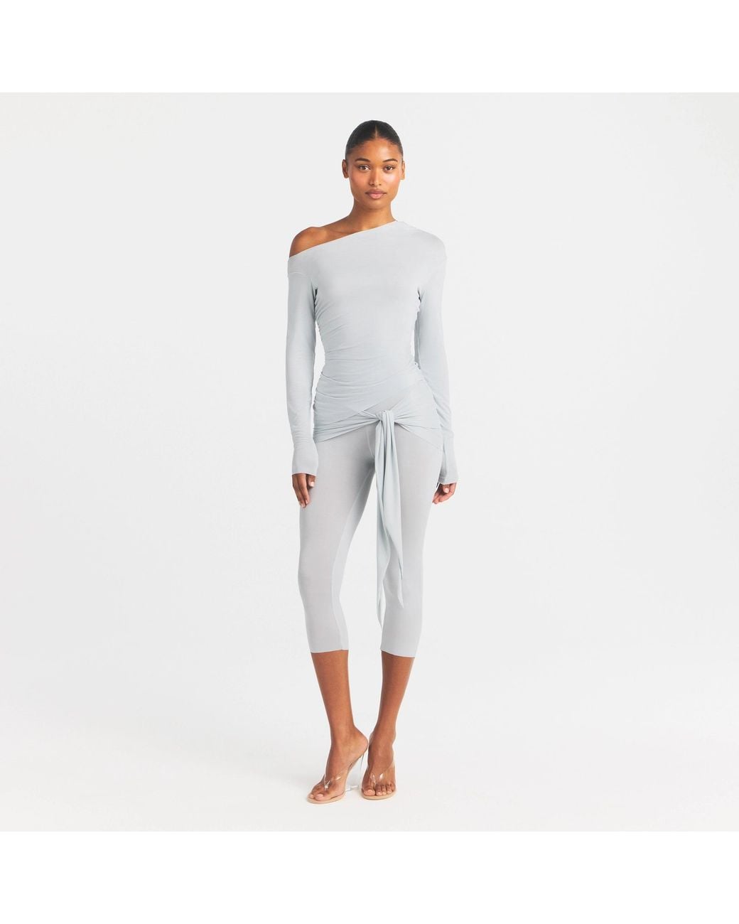 Skims Gray Wrap Capri