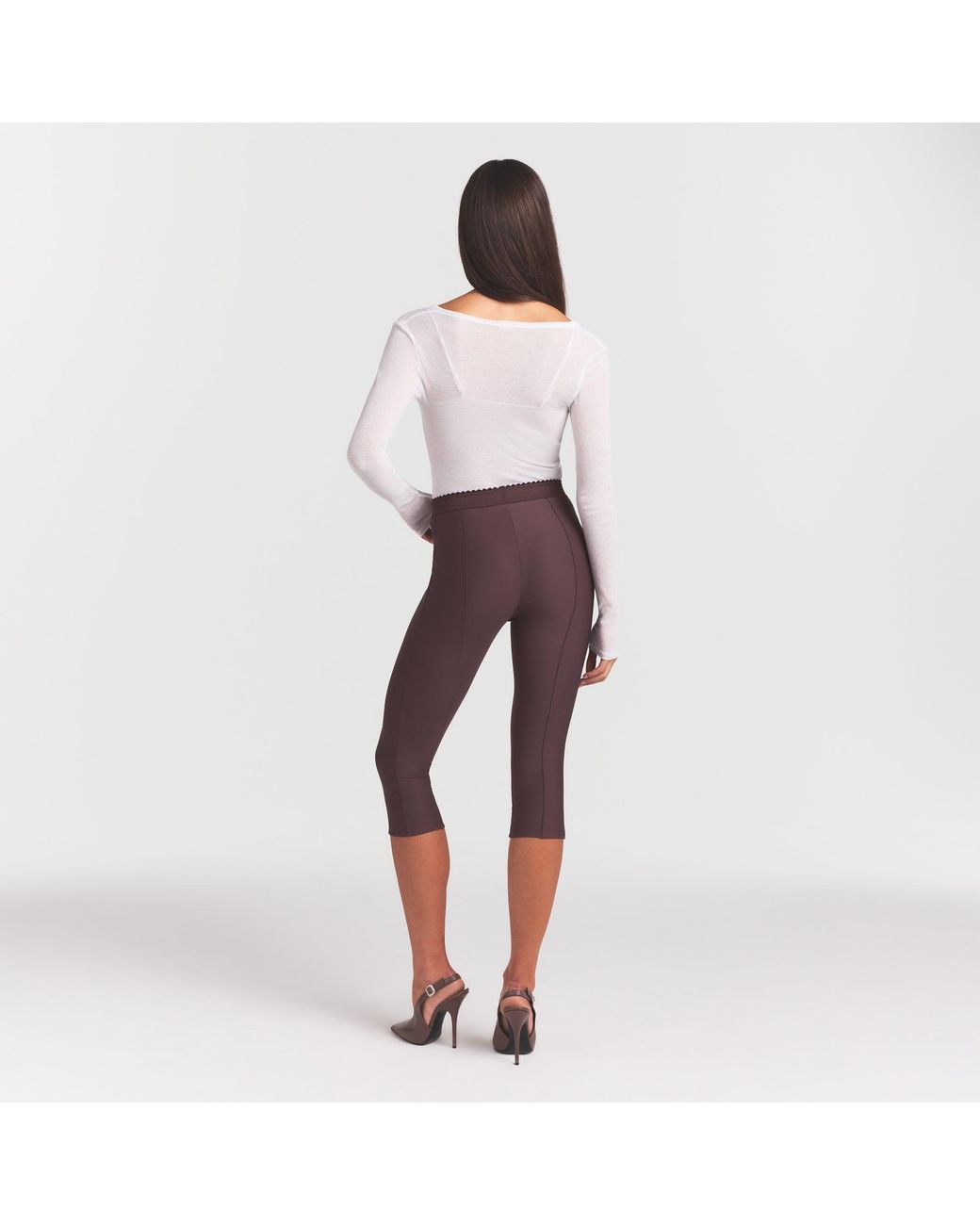 Skims Purple High-Waisted Capri
