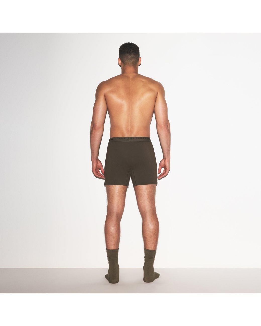 Skims Green Knit Boxer for men