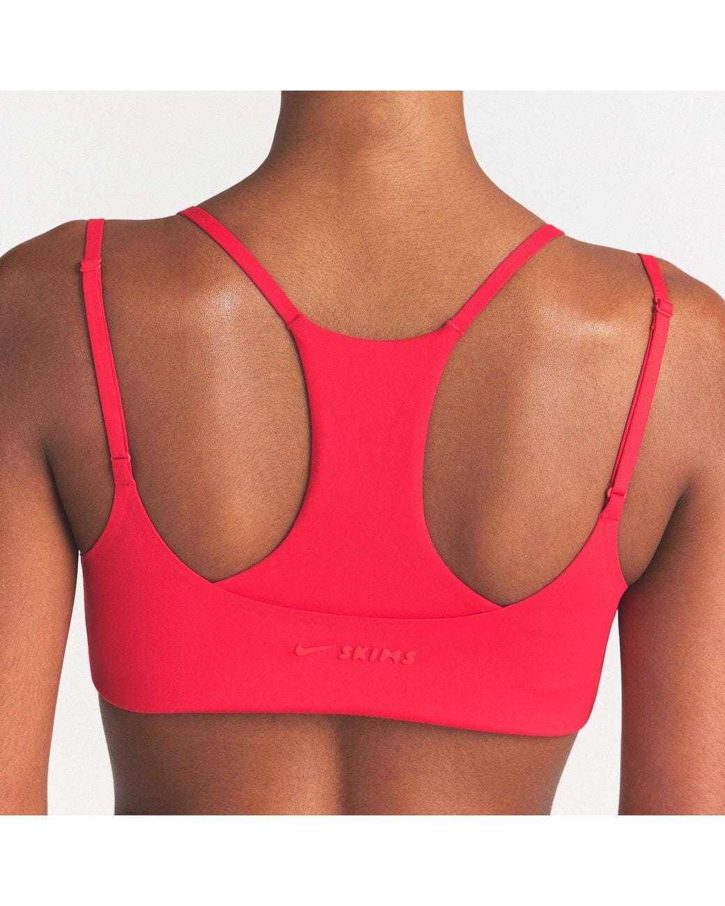 Skims Red Double Strap Triangle Bra