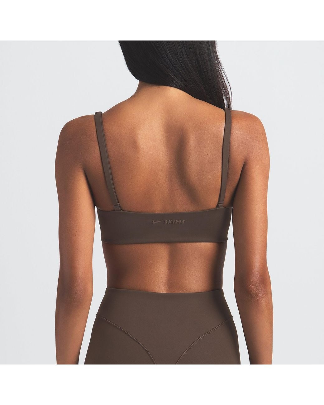 Skims Brown Micro Scoop Bra
