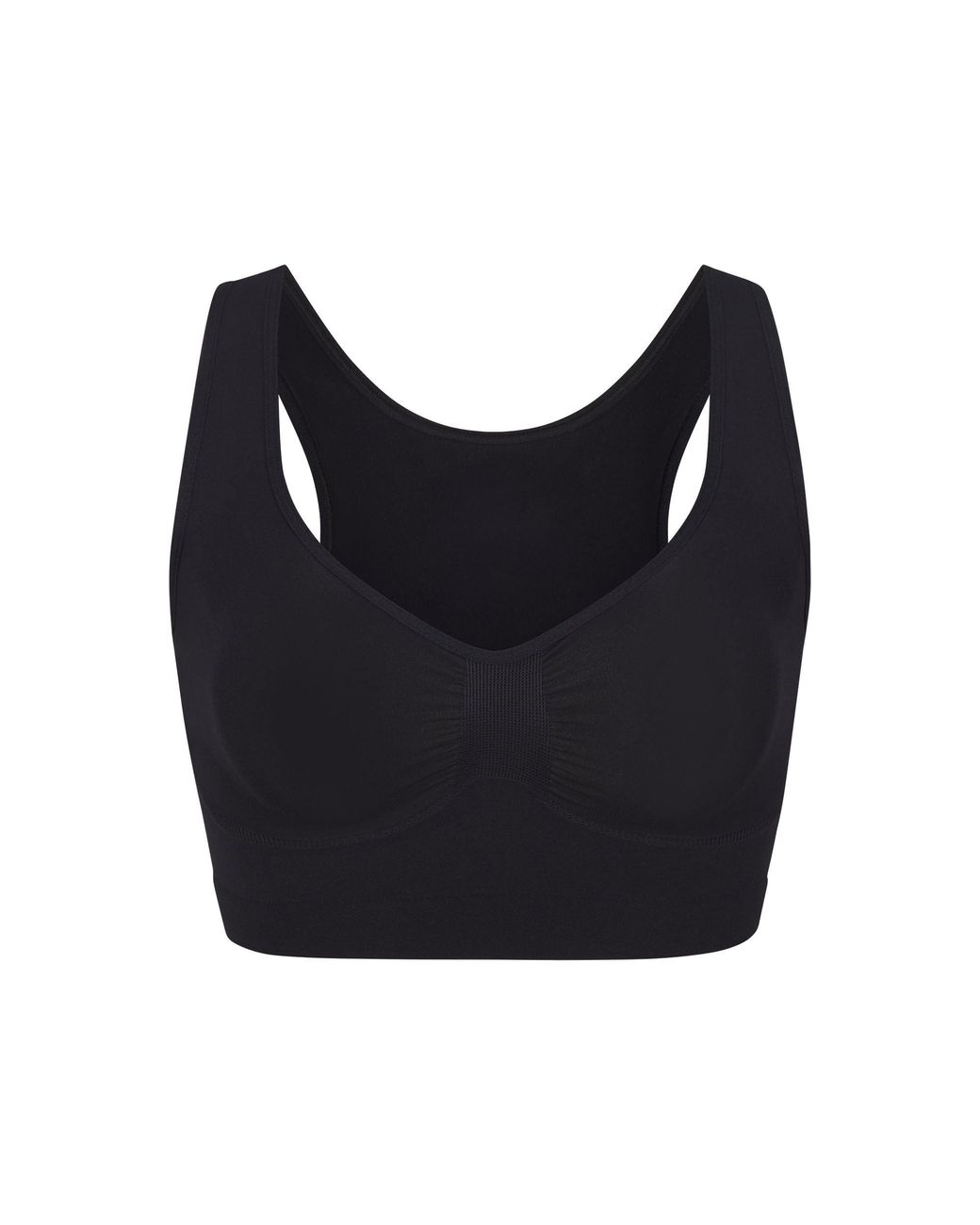 Buy SKIMS Black Cotton Jersey Rib Plunge Bralette for Women in