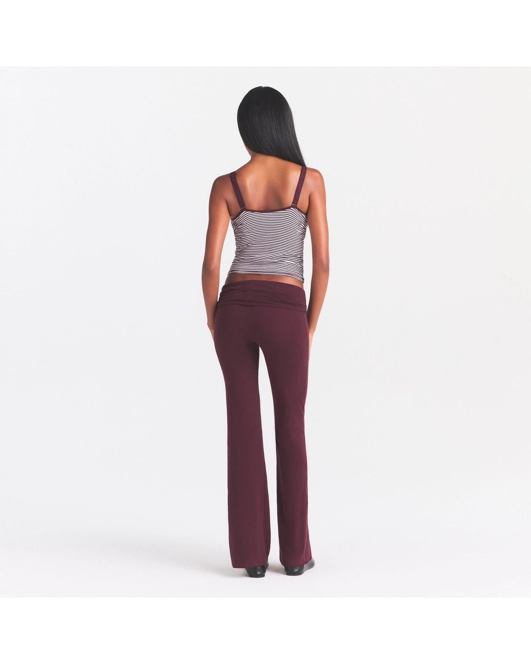 Skims Purple Foldover Pant