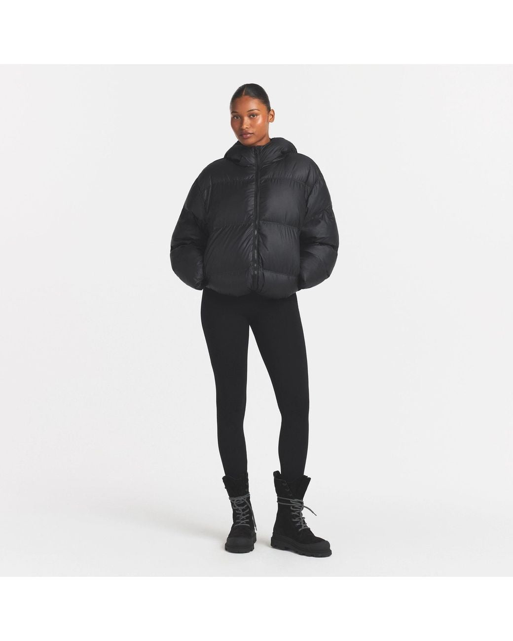 Skims Black Hooded Jacket
