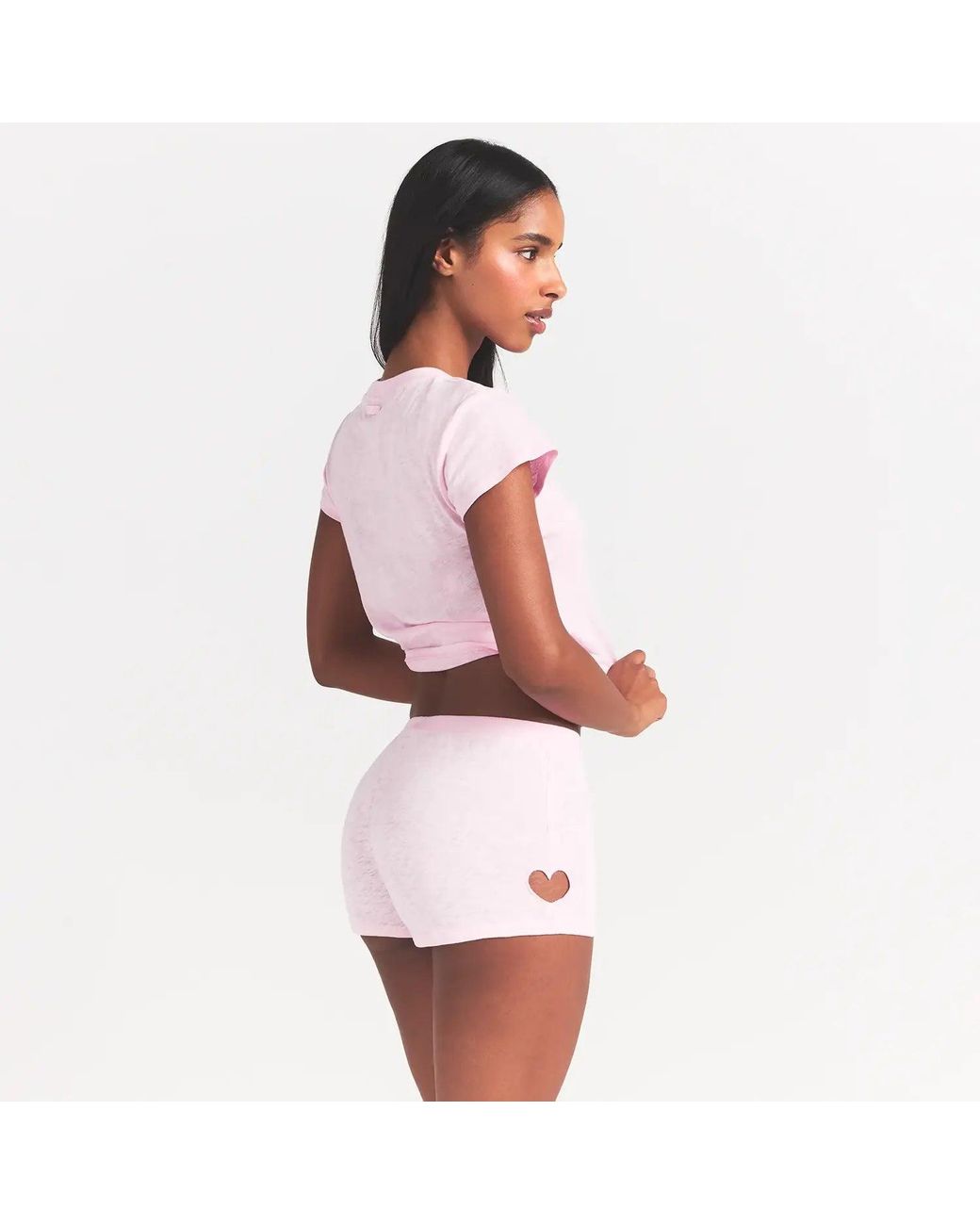 Skims Heart Micro Short in Pink | Lyst