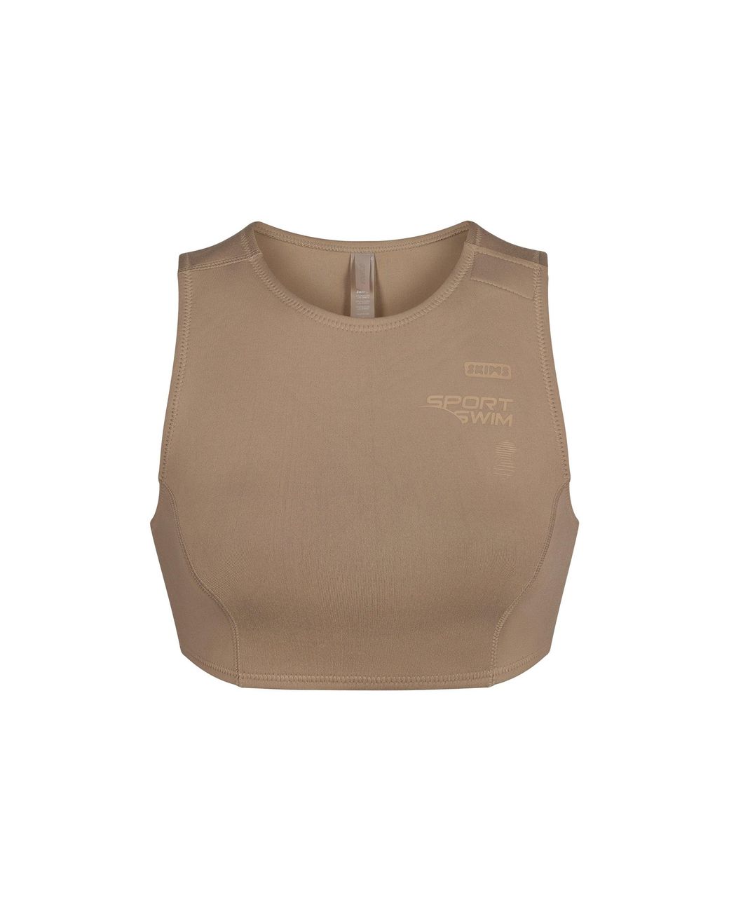 Skims High Neck Top in Brown Lyst