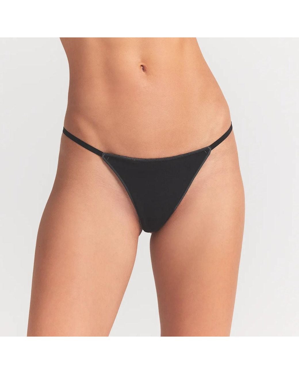Skims Black String Thong