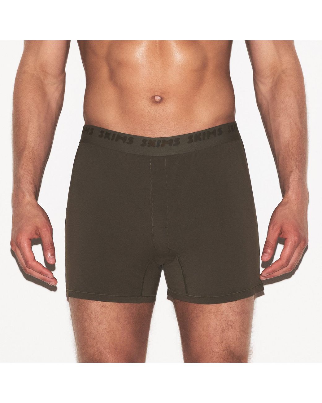 Skims Green Knit Boxer for men