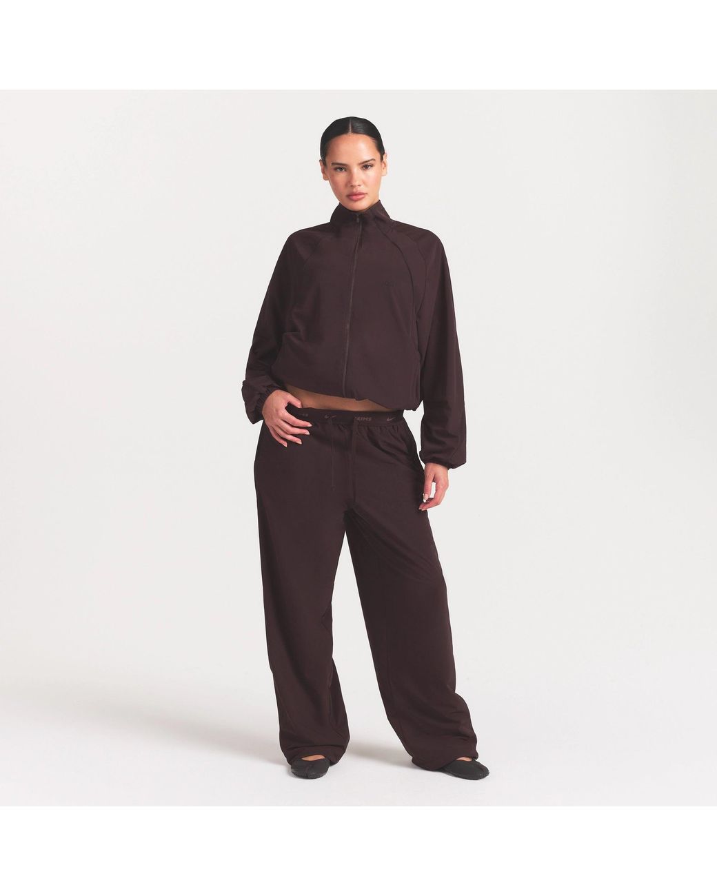 Skims Black Oversized Track Jacket