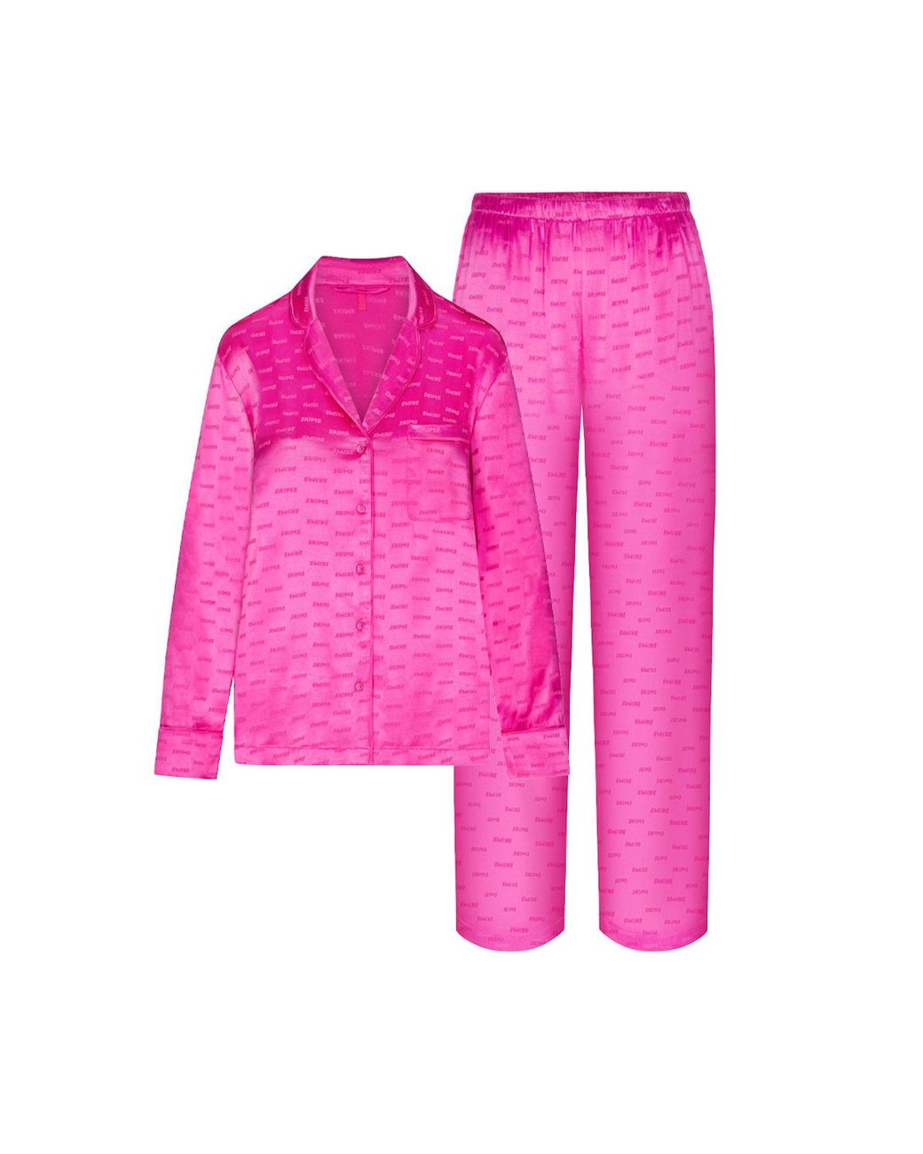 【MOODMOON】Pinkprin Long Sleeve Pajama Set PrinStory Womens Pajama Set Long Sleeve Sleepwear Nightwear
