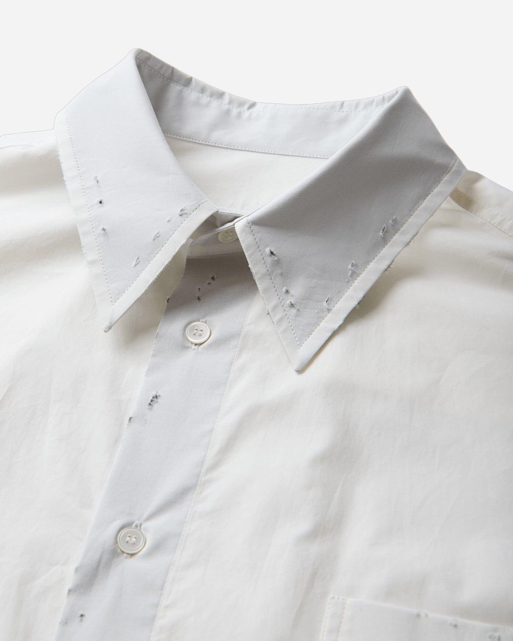 MM6 by Maison Margiela White Men S Cotton Poplin Shirt Off for men