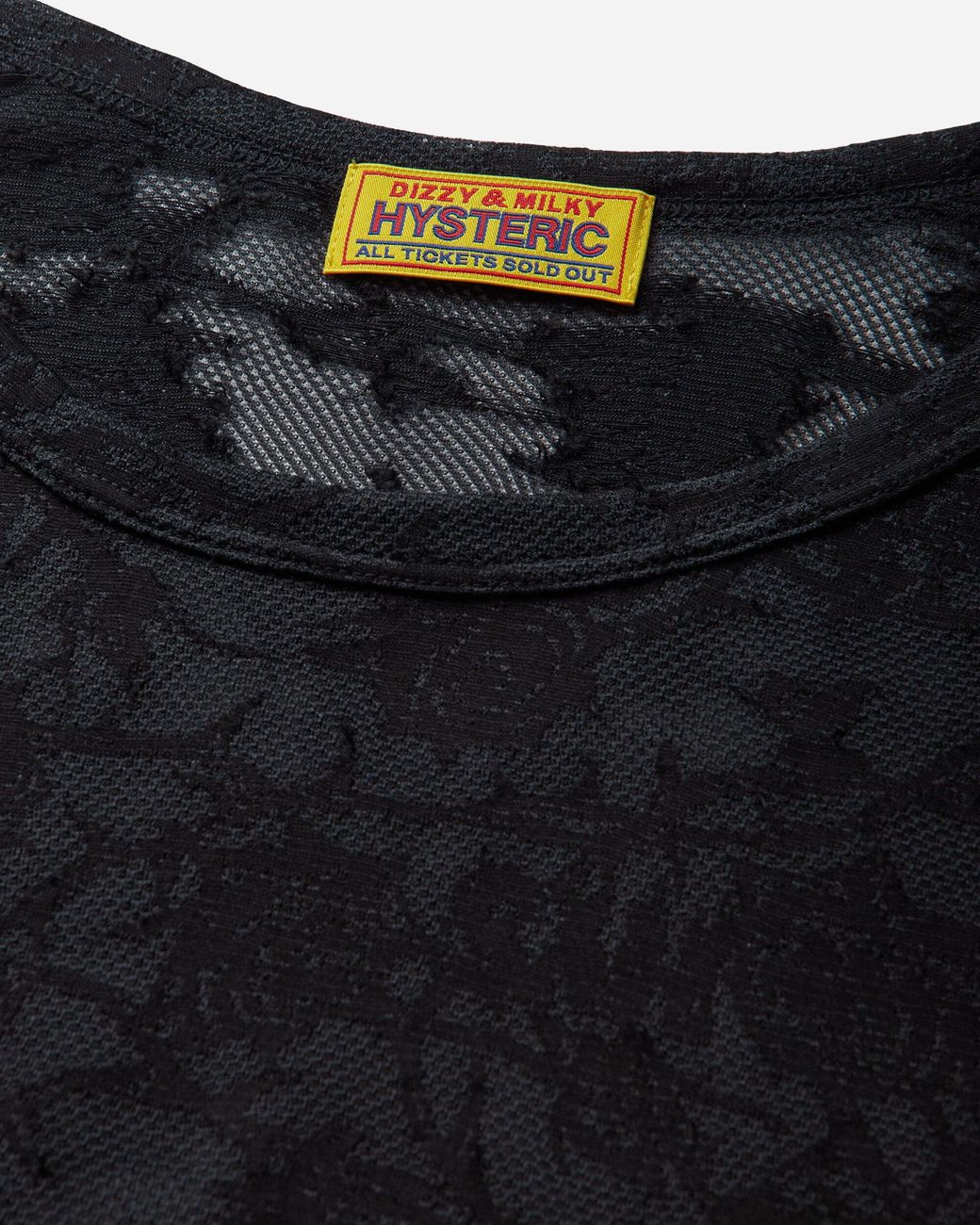 Hysteric Glamour Black S Hysteric Rose Jacquard Baby T-Shirt for men