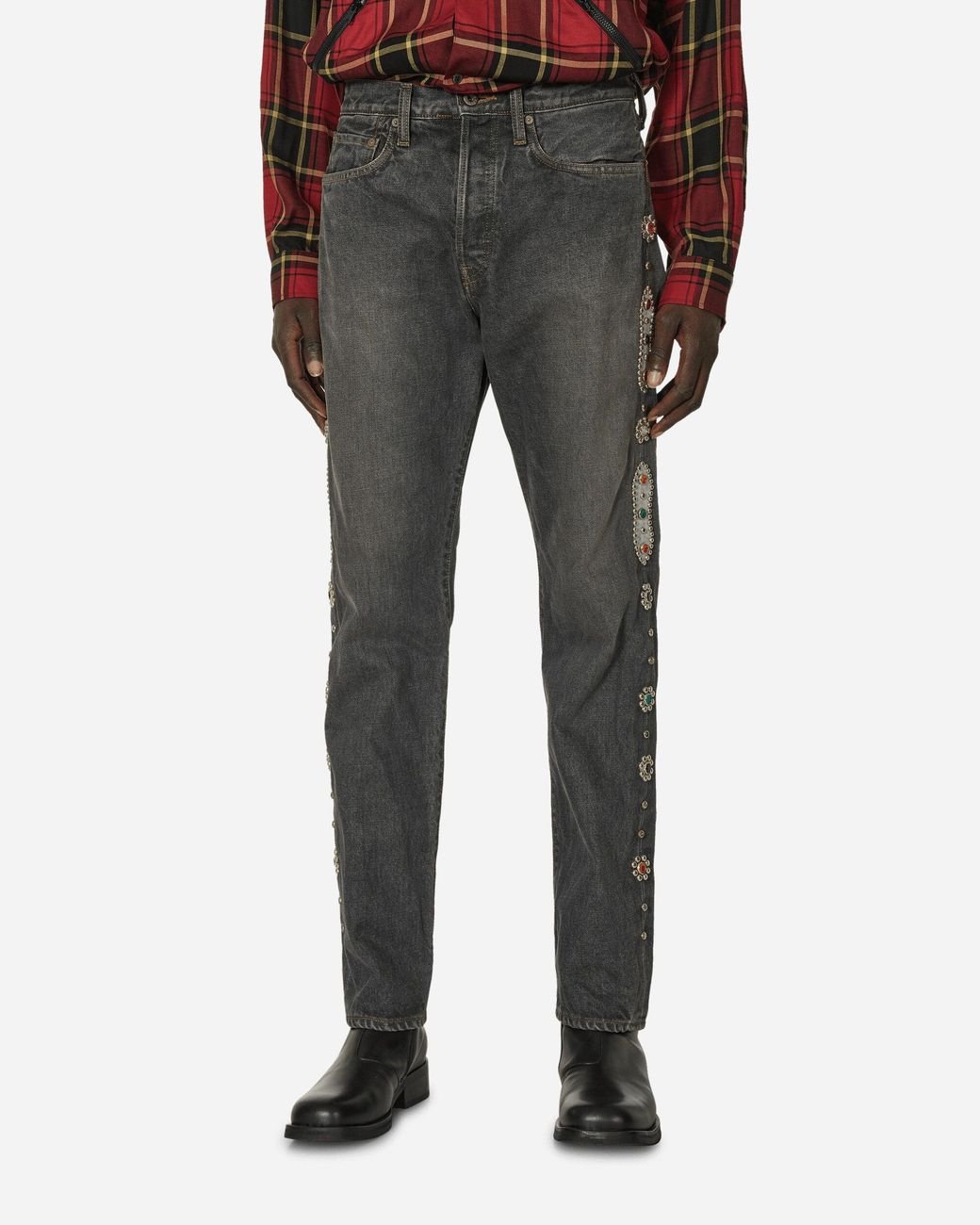 14OZ BLK DENIM 5P MONKEY CISCO (STUDS) BLACK | Bodega