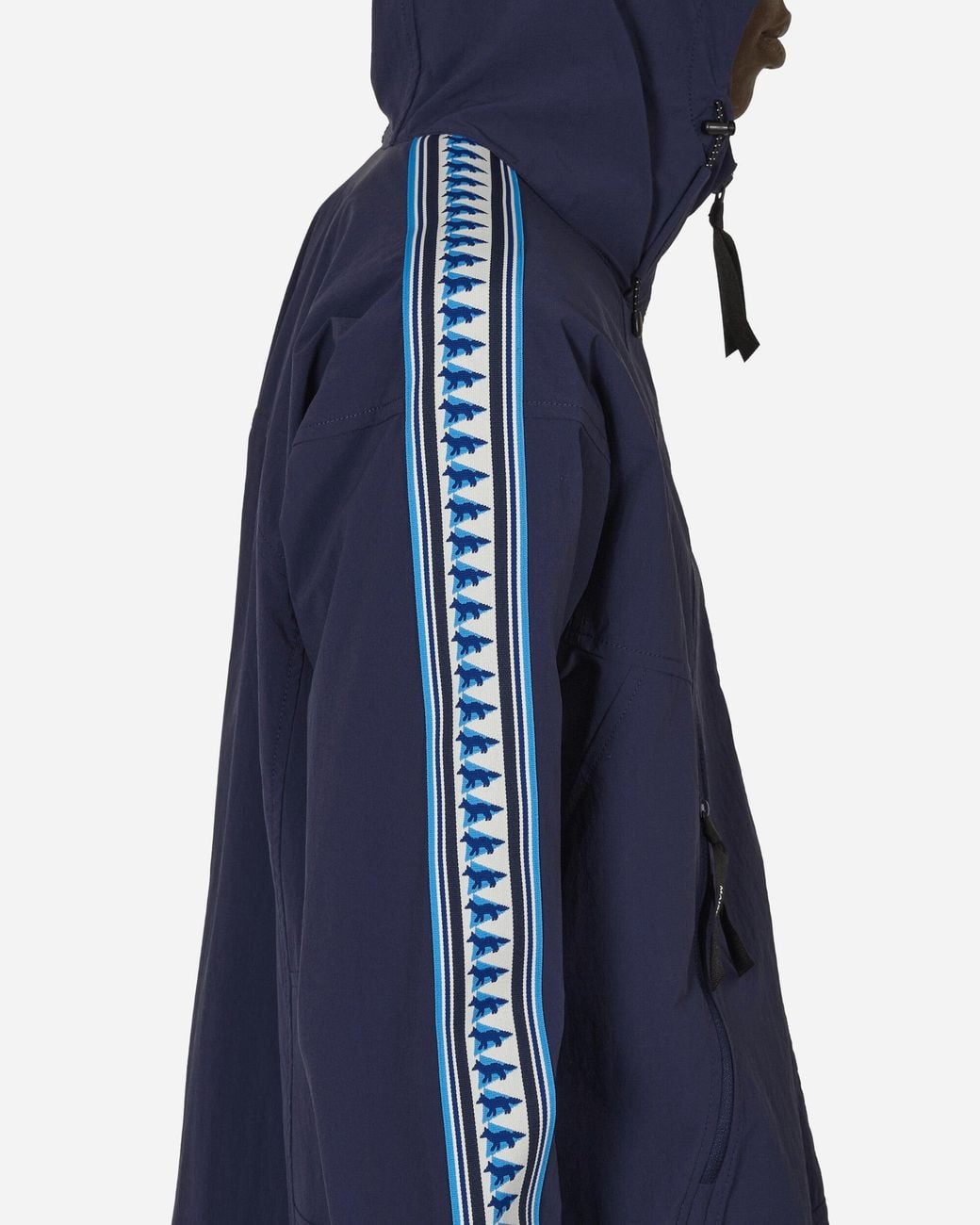 And Wander Blue Maison Kitsuné Trak Hoodie for men