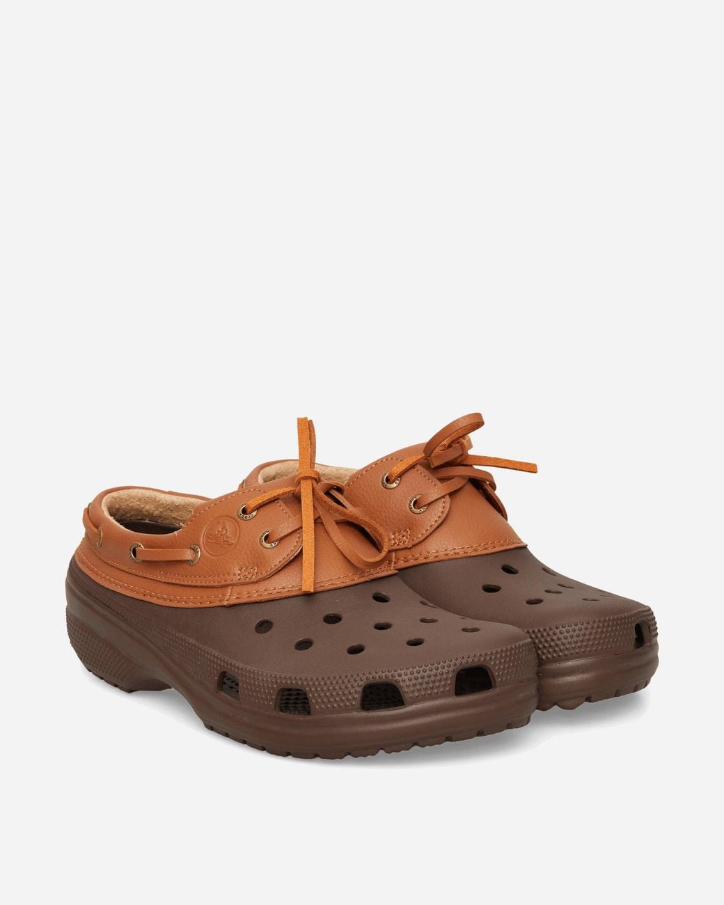 CROCSTM Brown Classic Boat Shoes Coffee / Cognac for men