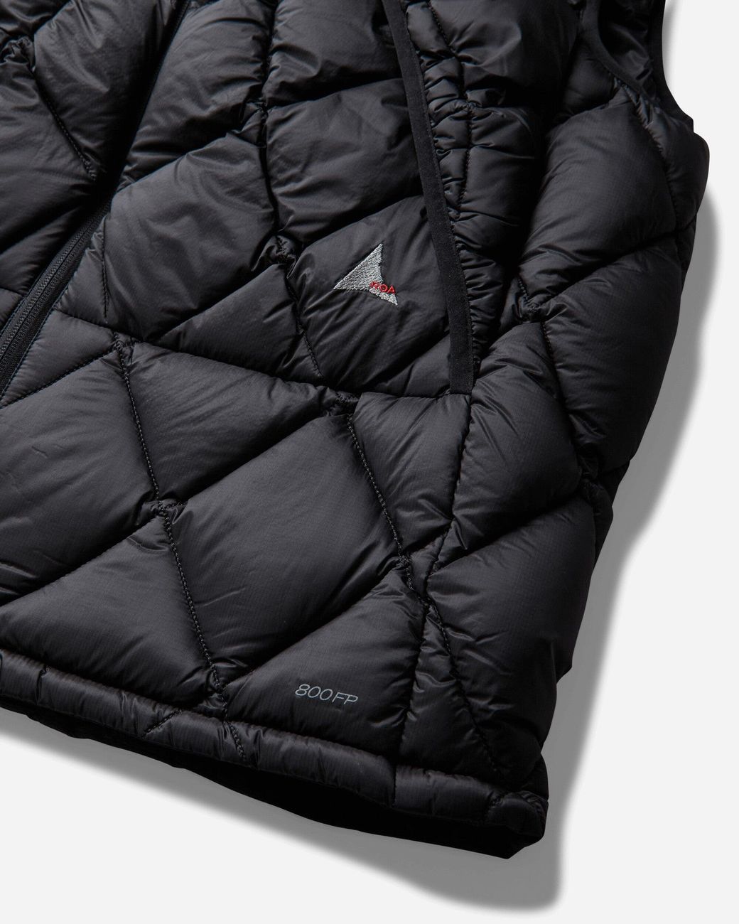 Roa Black Nuna 800 Fill Power Hooded Down Vest for men