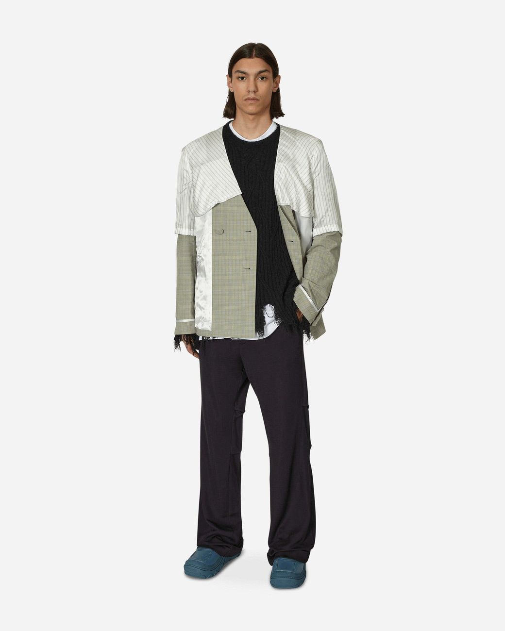 Kiko Kostadinov Green Oma Reversible Blazer Stone for men