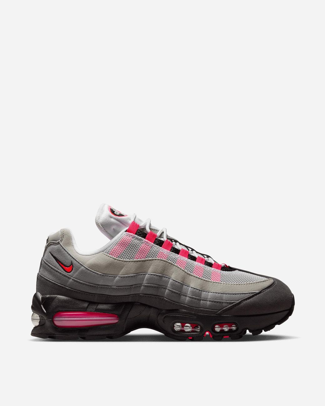 Nike Air Max 95 Og Sneakers Medium Ash / Solar Red in Black