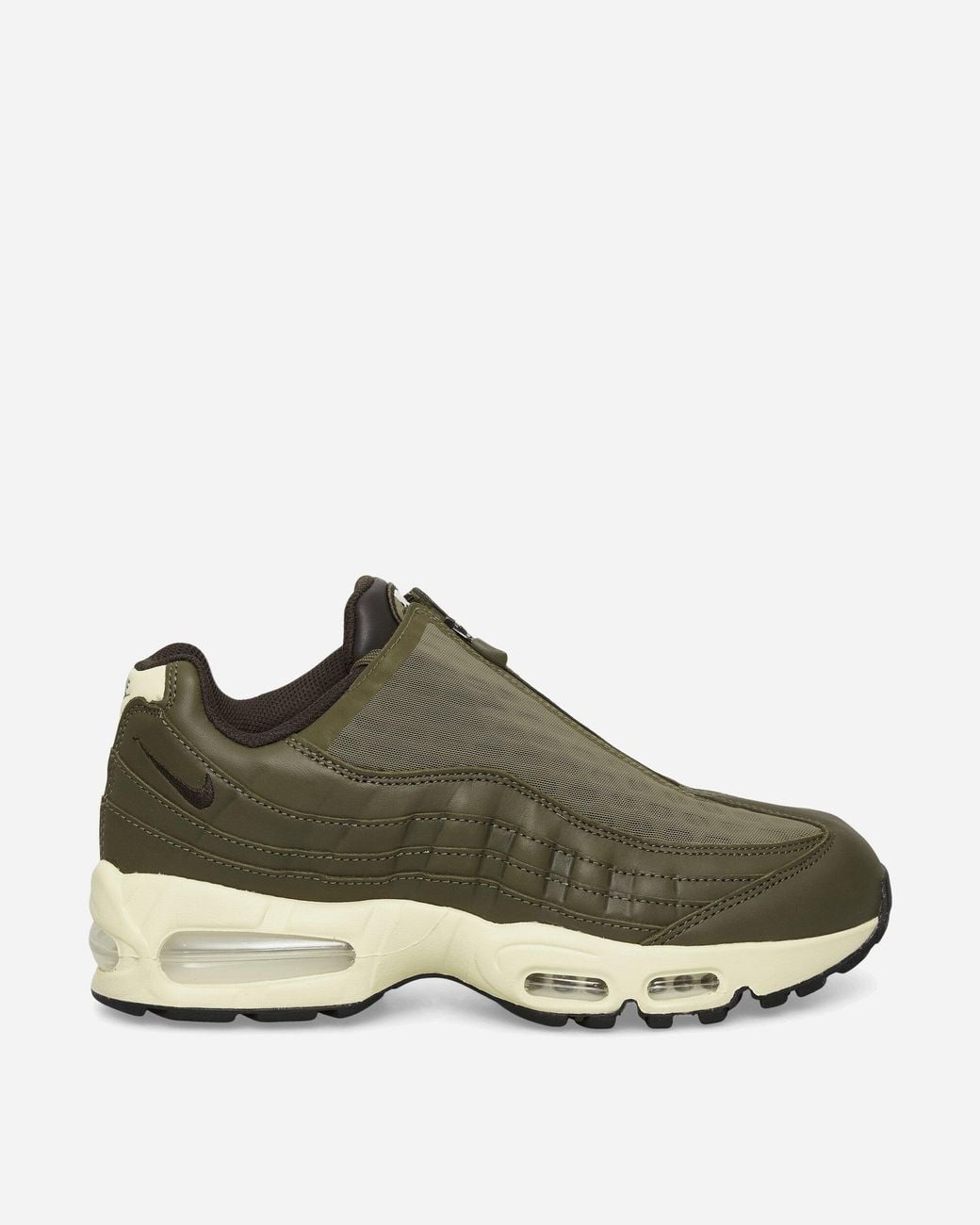 Nike Green Air Max 95 Big Bubble Zip Sneakers Medium Alabaster for men
