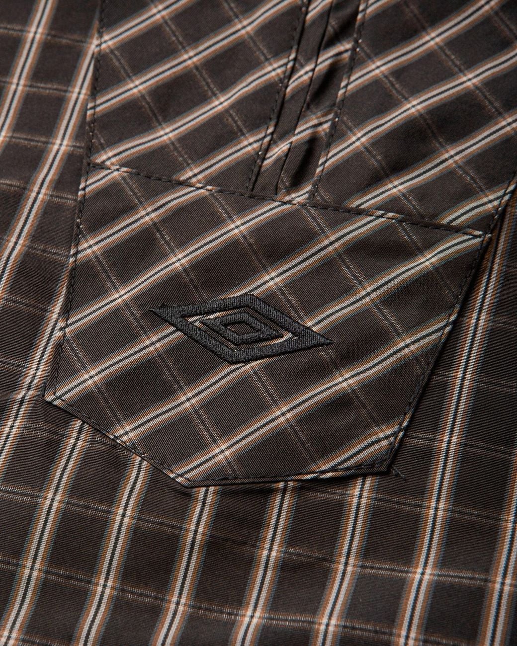 Umbro Brown Check Masked Anorak Burgundy for men