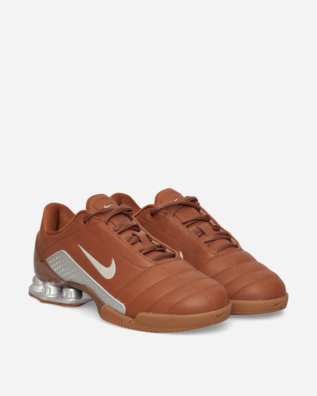 Nike Brown Women S T90 Shox Magia Sneakers Pecan / Metallic Silver