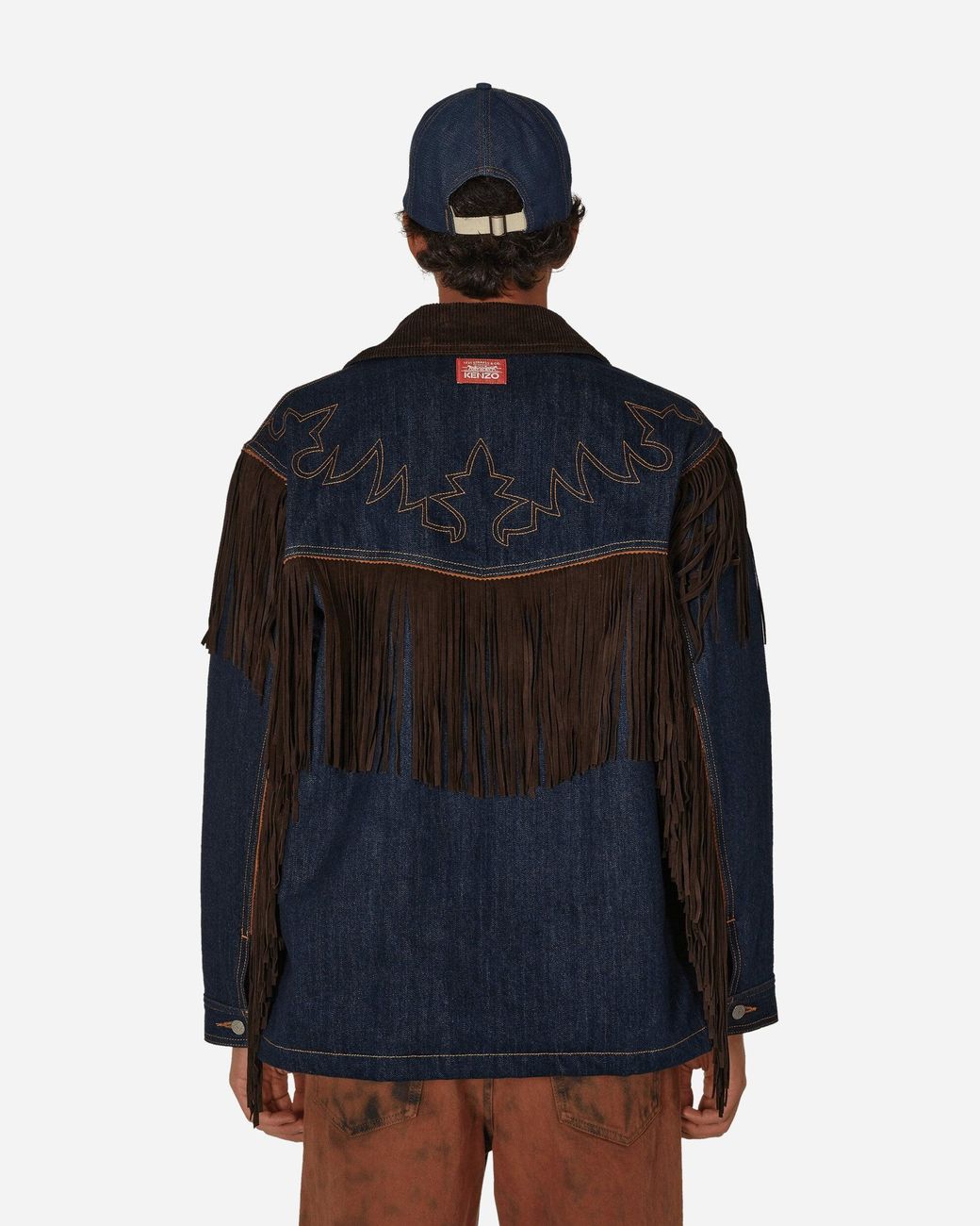 KENZO Levi S Fringed Denim Jacket Rinse in Blue for Men Lyst UK