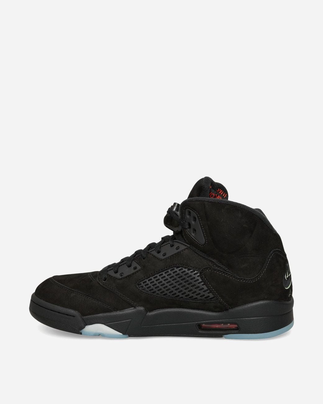 Nike Black Air Jordan 5 Halloween Sneakers / Picante Red for men