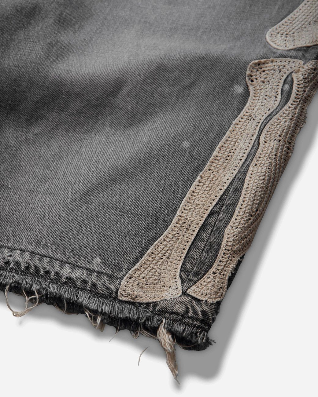 Kapital Gray Men S 14oz Denim 5p Shorts (bone) for men