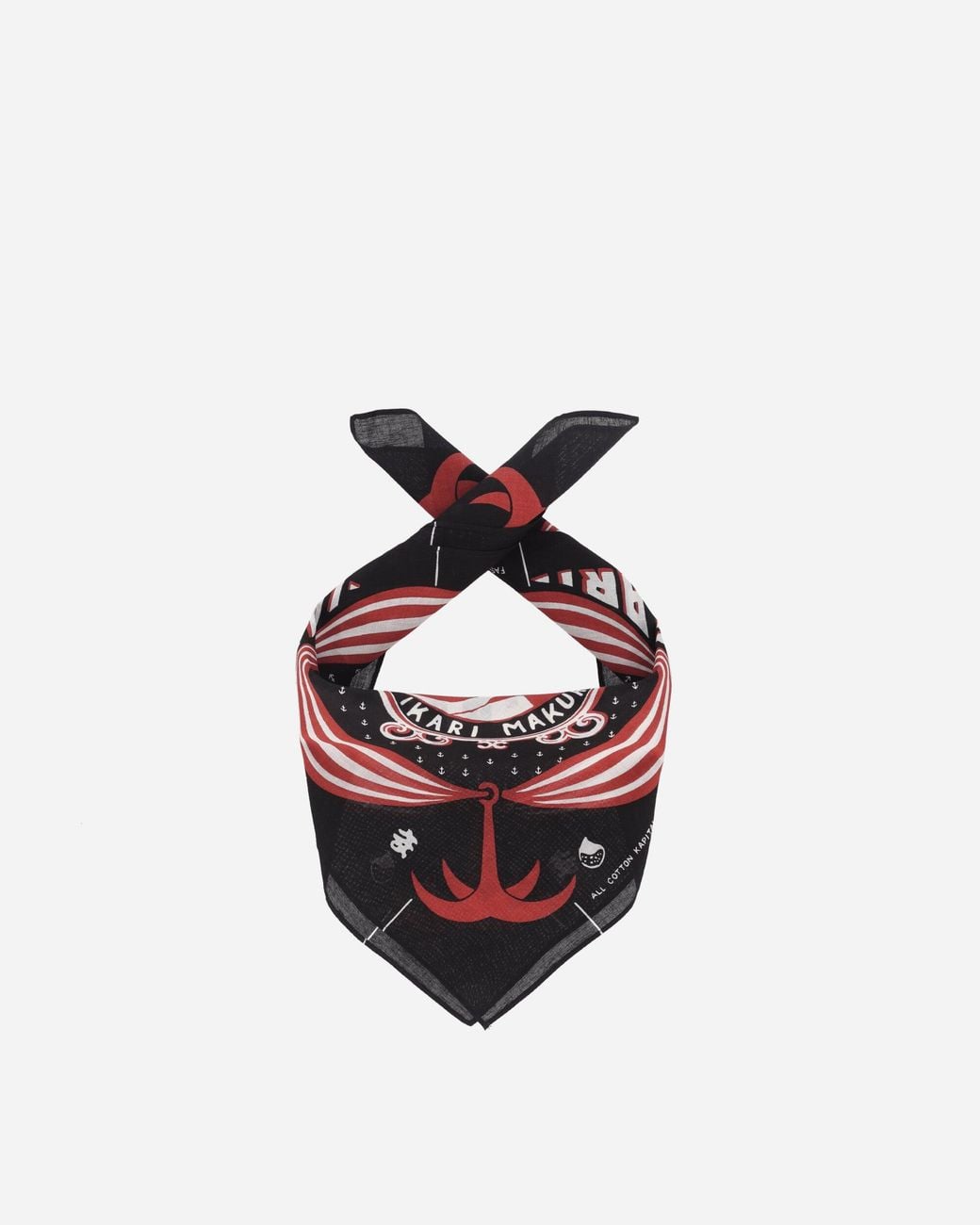 Kapital White Color Bandana (ikari Makuri) Black for men