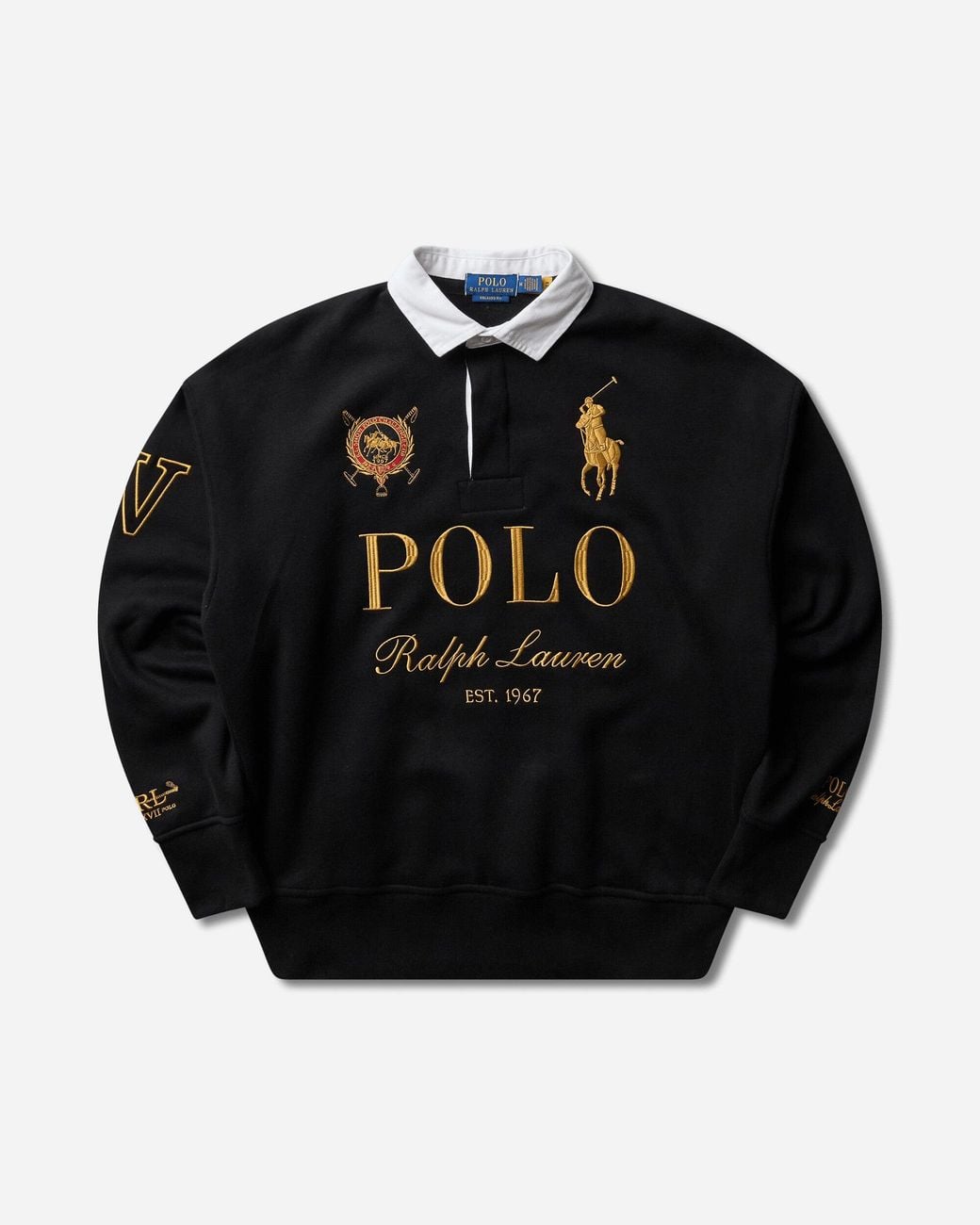 Polo Ralph Lauren Black S Relaxed Fit Big Pony Rugby Sweatshirt for men