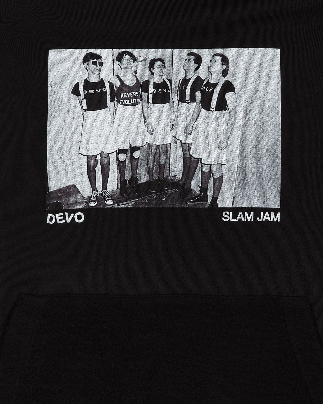 SLAM JAM Black Devo Reverse Evolution Hooded Sweatshirt for men