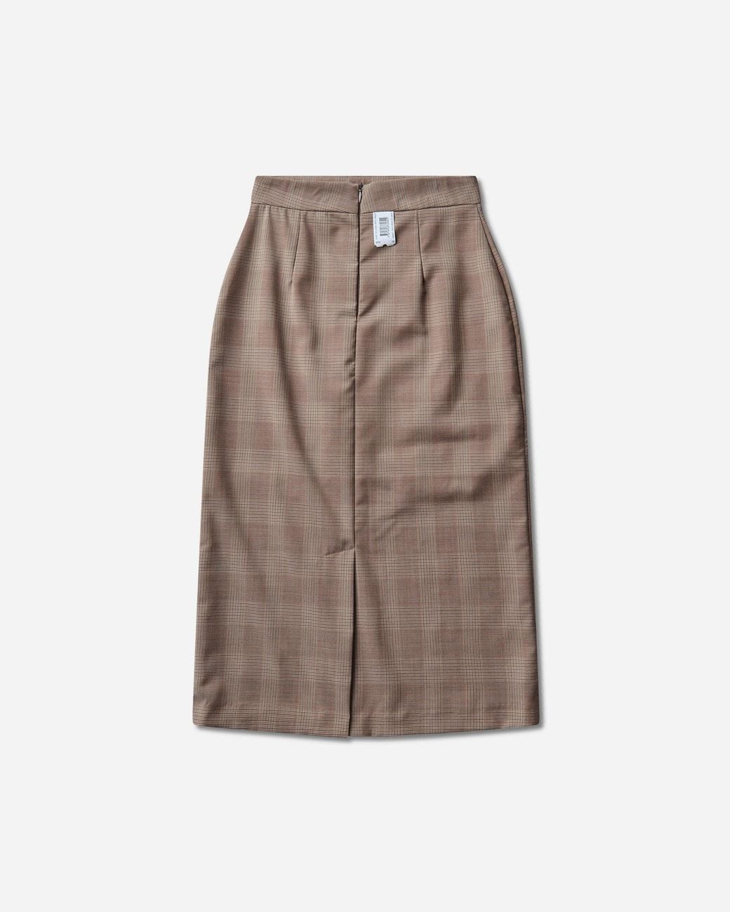 PROTOTYPES Brown S Cut-Up Checked Skirt