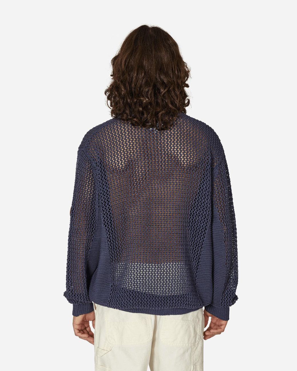 Cav Empt Side Rib Loose Net Knit Sweater in Blue for Men | Lyst UK