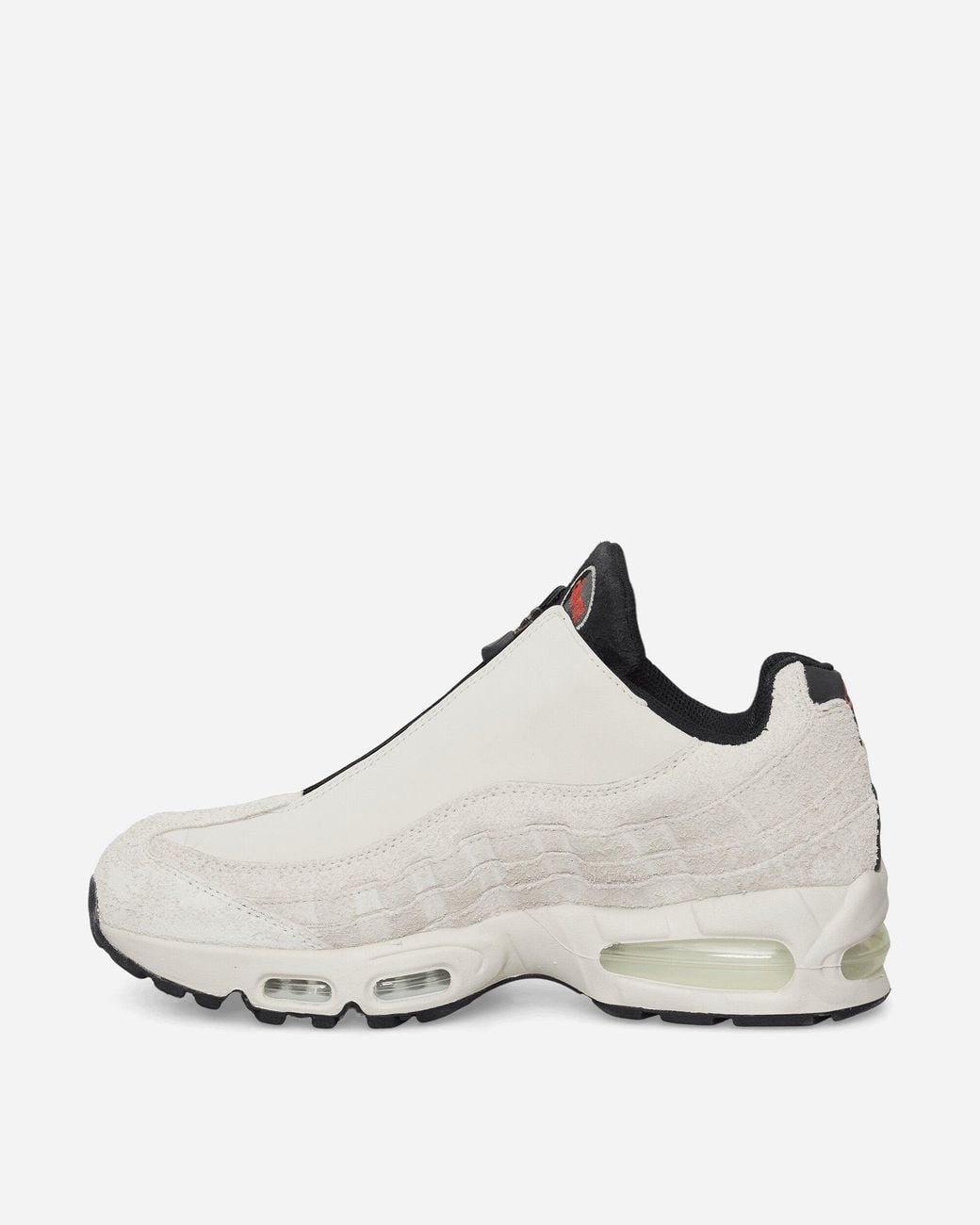 Nike White Air Max 95 Big Bubble Zip Sneakers Phantom / Light Crimson for men