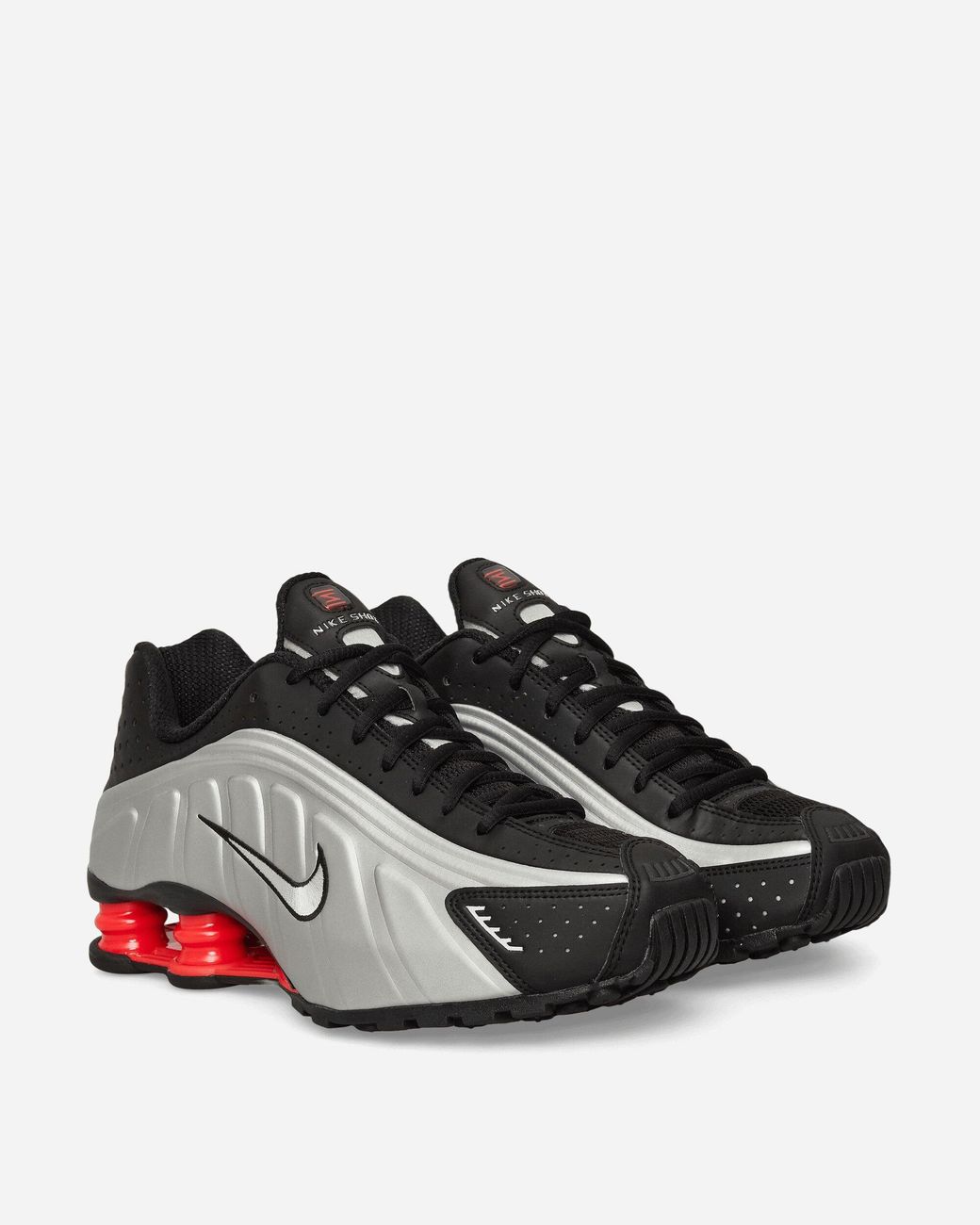 Nike White S Shox R4 Sneakers Metallic Light Crimson