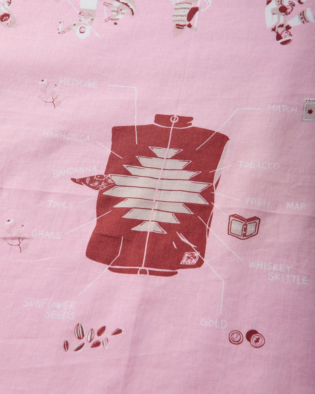 Kapital Pink Color Bandana (zepher Vest Life) for men