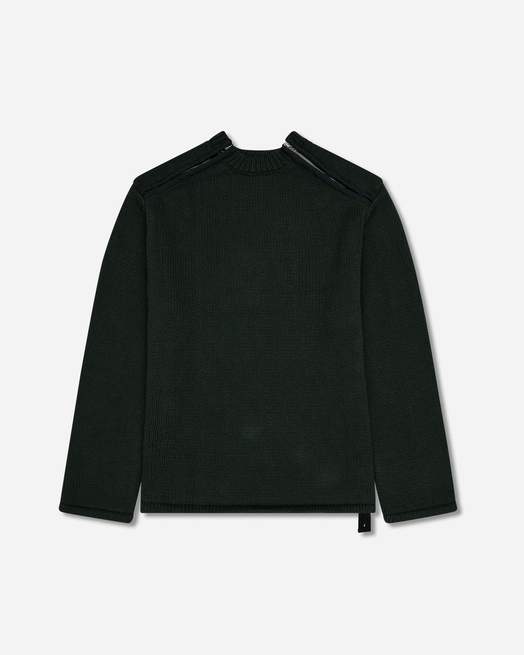 Oamc Peacemaker Black Shoulder Zip Knit Sweater Dark for men